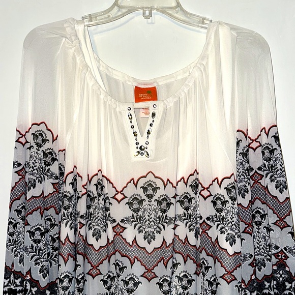 Hearts of Palm Opposites Attract Group Lined Top NWT SZ 2X - Picture 3 of 9